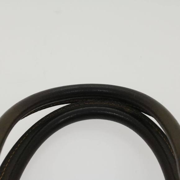 GUCCI GG Canvas Web Sherry Line Boston Bag PVC Leather Beige Green Auth ki3376 - Picture 8 of 16